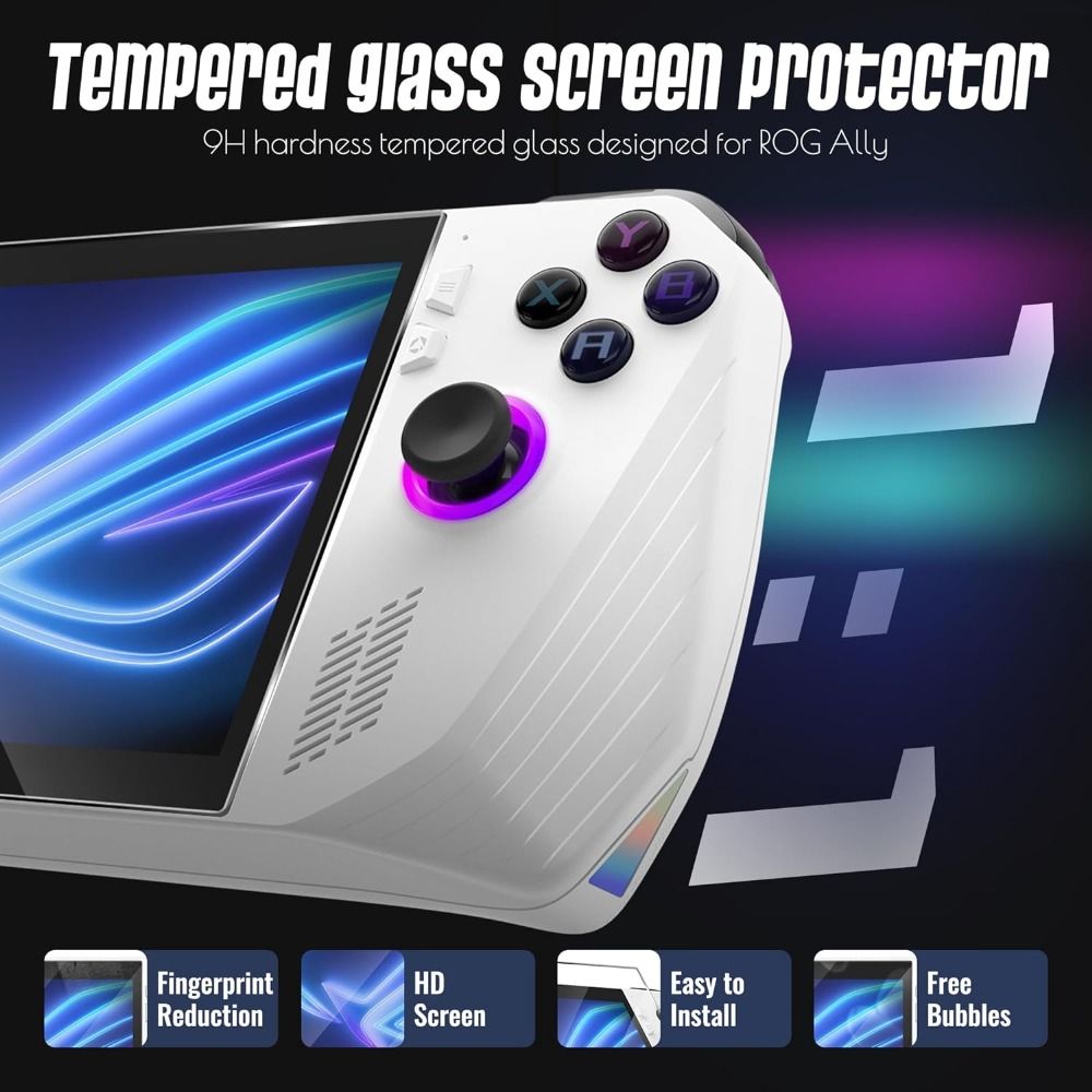 3 قطع من ملحقات حماية شاشة وحد - مراجعة Gaming Console Rog Ally وسعره