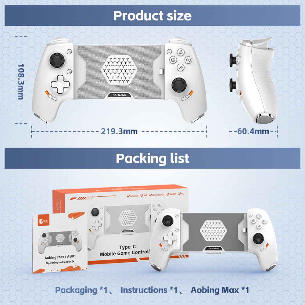 الأصلي Gamwing Aobing Max Type - مراجعة Gaming Console For Phone وسعره